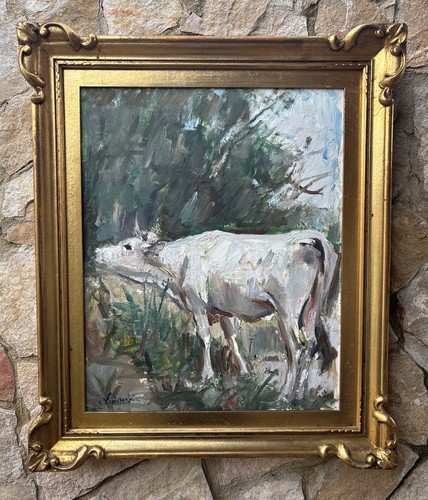 Quadro paesaggio con toro - quadro, -paesaggio