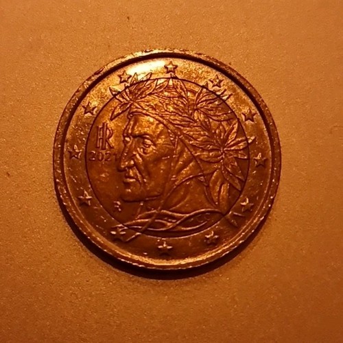 Moneta euro italiana 2002 - moneta,