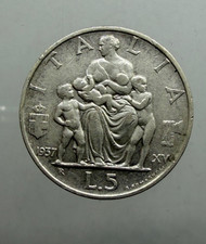 5 LIRE FAMIGLIA 1937  Vittorio