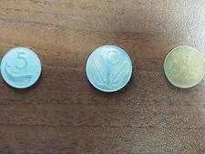 1954 Dolphin 5 Lire Coin +