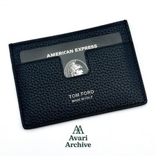 Portacarte Tom Ford Centurion in pelle pieno fiore nero regalo AMEX