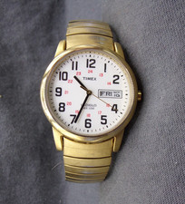 Orologio militare uomo TIMEX oro con retroilluminazione e batteria nuova - funziona benissimo! e016