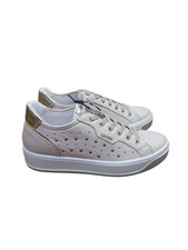 Sneakers IGI&CO scarpa sportiva donna MADE IN ITALY pelle/nappa soft beige borch