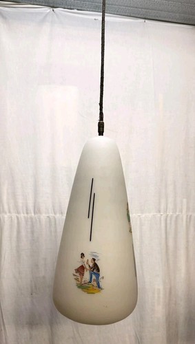Lampadario vetro opalino - vetro, a