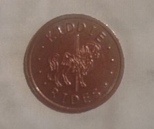 GETTONE da COLLEZIONE KIDDIE RIDES TECNOTRON DEDEM LGI MONETA GIOSTRE ANNI 70