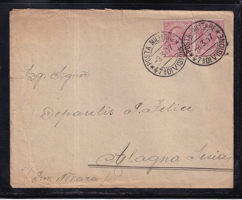 Timbro ww1 posta militare - militare, 47°
