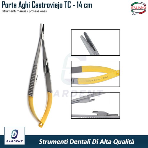 Porta aghi castroviejo - porta, 14cm