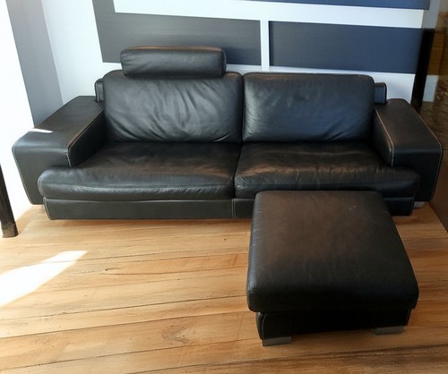 Roche bobois leather sofa - leather,