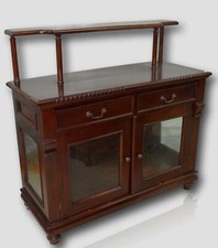 VETRINA IN MOGANO MASSELLO MOBILE IN LEGNO CREDENZA