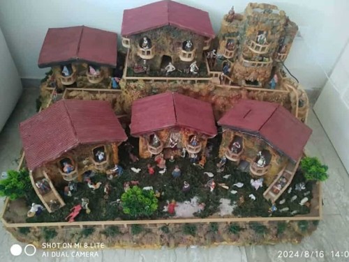 Presepe artigianale fatto - presepe,