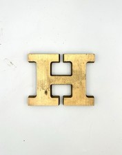 Lettera alfabeto "H" ottone 4"