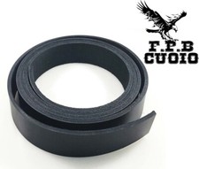 STRISCE STRISCIA IN CUOIO NERO NERA GROPPONE DI TORO VARIE MISURE