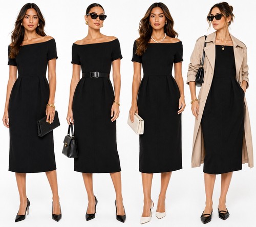 Abito fendi roma nero spalle - fendi,