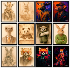 Poster animali alla moda