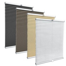 Avvolgibile plissettato su misura veneziana avvolgibile pieghevole da avvitare nella barra di vetro 