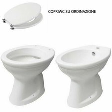 Coppia Sanitari Vaso e Bidet Ceramica wc scarico a pavimento o a parete |22