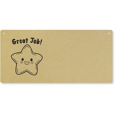 'Grande Lavoro Stella Carina' Grande Targa da Parete in Legno / Insegna Porta (DP00072954)