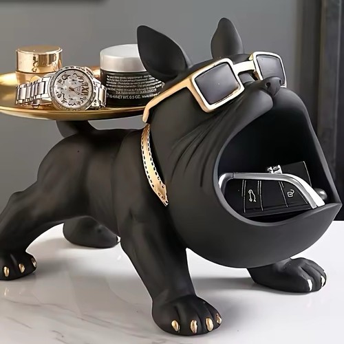 Statua bulldog nero svuota - bulldog,