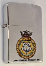 ZIPPO HMS D 98 YORK COMMISSIONING 1985