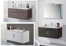 MOBILE BAGNO SOSPESO 2 ANTE LAVABO SPECCHIERA APPLIQUE LED ARREDO HAWAII 70