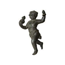  Antico Bronzetto Putto Con