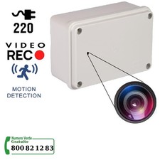 telecamera  video completa  funzionante 220 volt scatola di derivazione motion