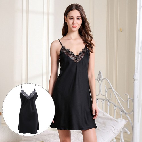Camicia notte seta raso - notte,