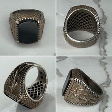 Anello uomo Anubis pietra