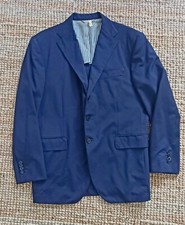 Giacca sartoriale  blaser uomo  in fresco lana Blu/azzurro 