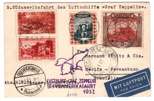 Graf zeppelin saar posta - graf,