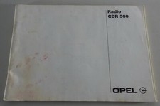 Manuale uso e manutenzione Opel autoradio CDR 500 stand 04/1999