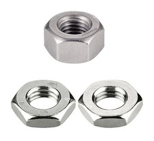 DADI M22 M24 M27 M30 ESAGONALI MEDI 5588 BASSI SOTTILI 5589 IN ACCIAIO INOX A2