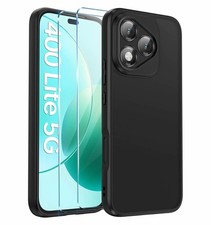 CUSTODIA per HONOR 400 LITE Cover TPU Silicone NERO + Pellicola VETRO 