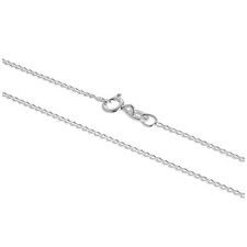 Catena a cordino lunga 1 mm in argento sterling 14 - 32 pollici catene