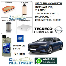 TAGLIANDO 4 FILTRI OLIO