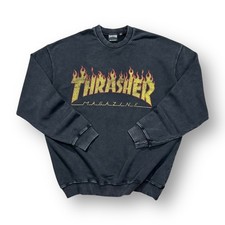 Felpa con logo Thrasher grigio