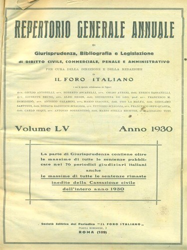 Foro italiano repertorio - il,
