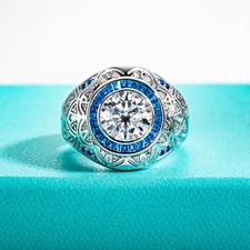 Anello uomo moissanite colore