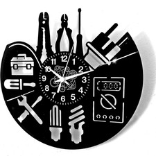 | Orologio Da Parete | Elettricista | Idea Regalo per Uomo Arredo Handmade Hobby