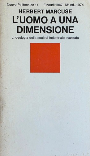 Marcuse herbert uomo - l', una