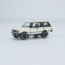 Modellino auto BMC scala 1/64 Land Rover Range Rover Classic LSE 1992 bianco pressofuso