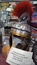 ELMO ROMANO IMPERIALE GALLICO CON CRESTA E SUPPORTO DA ESPOSIZIONE ACCIAIO