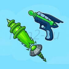 Alien Set MM2 | Murder Mystery 2 Godly Bundle - Alienbeam + Raygun | NUOVO (ECONOMICO)