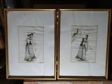 Coppia Quadri Vintage Disegni