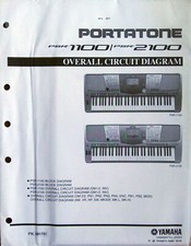 Yamaha PSR-1100 PSR-2100 Tastiera Originale Schema Circuito Generale / Schemi