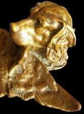 Calamaio in bronzo, XIX secolo, testa di cane da caccia PRO 806622