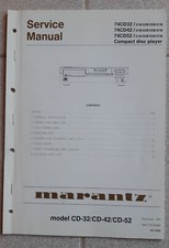 Marantz service manual cd32 - marantz, 74