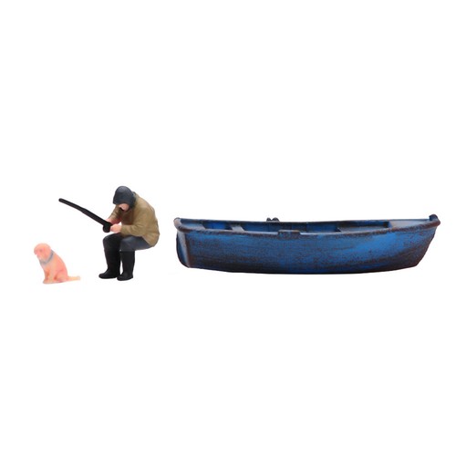 Scena pescatore miniatura - scena,