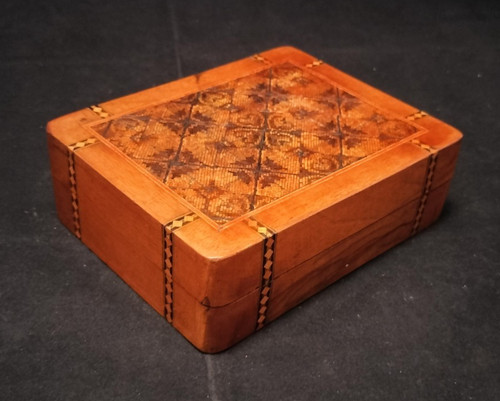 Scatola legno intarsiato - scatola,