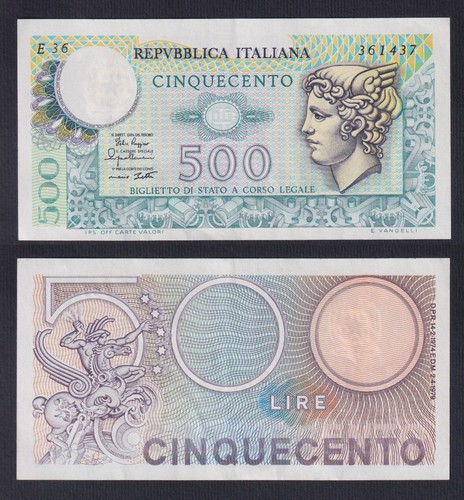 Banconota italia 500 lire - banconota,